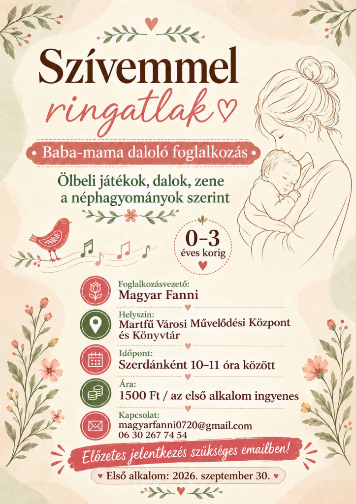 Baba-mama foglakozás Martfű Városi Könyvtár